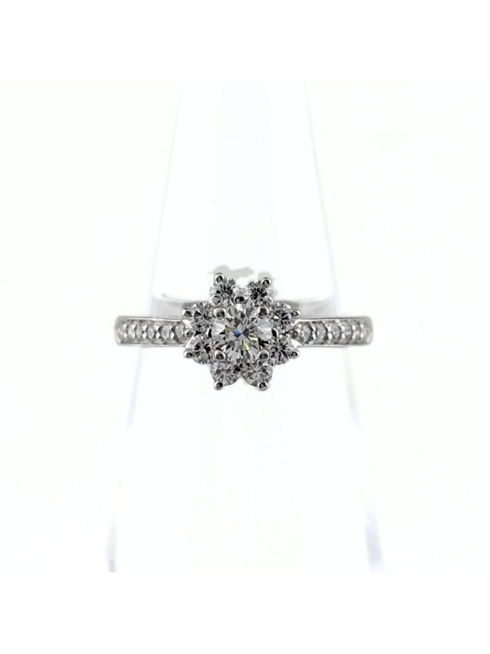 Tiffany & Co Flora Platinum Ring Diamond Melee